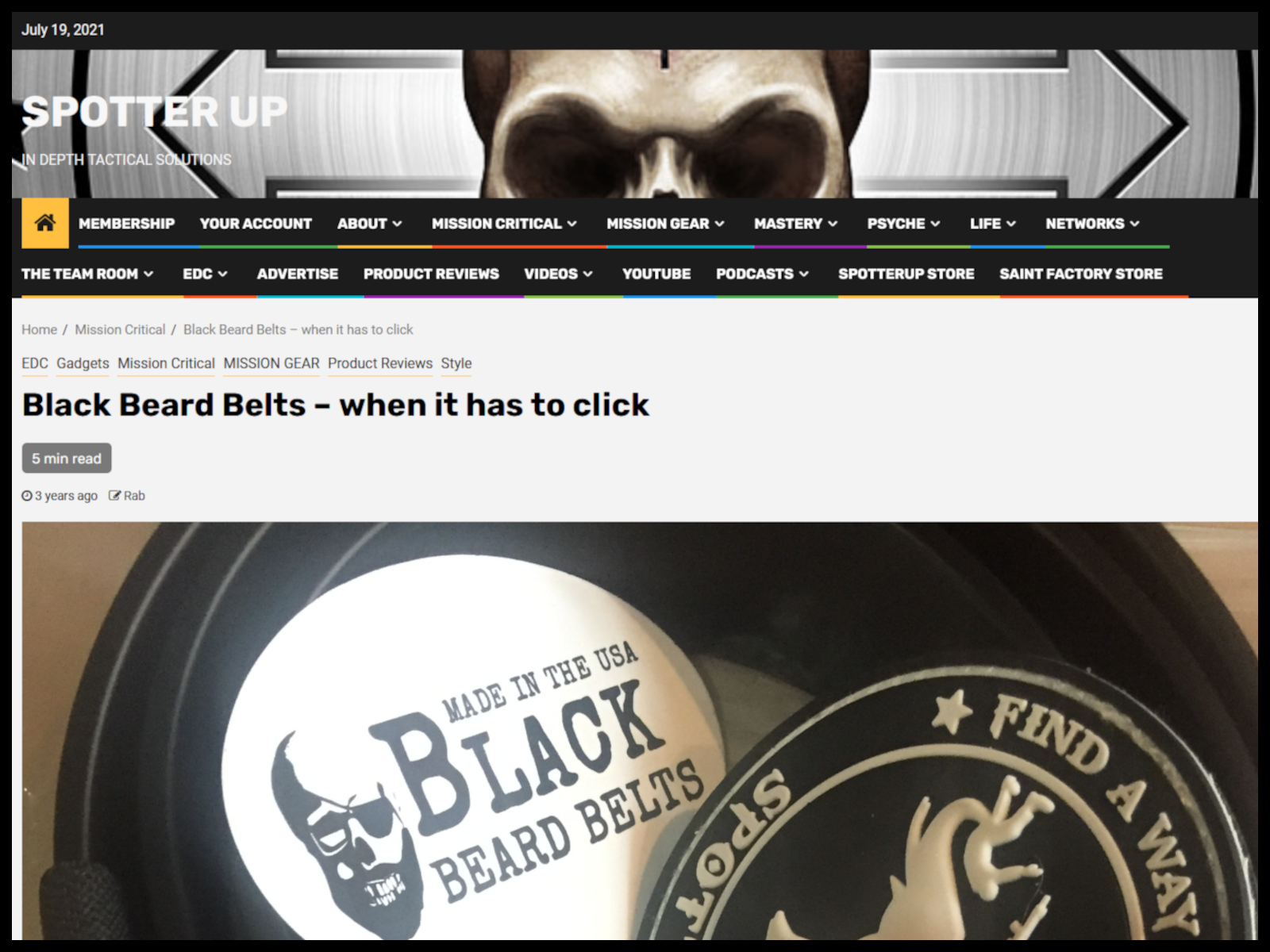 Black Beard Belts – when it has to click