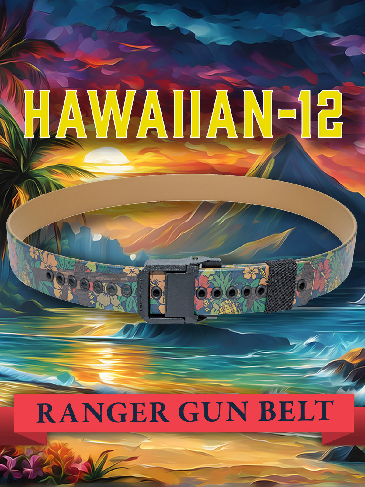 HAWAIIN-12 RANGER GUN BELT- ONE SIZE