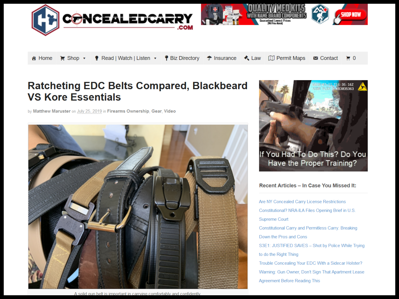 Ratcheting EDC Belts Compared, Blackbeard VS Kore Essentials