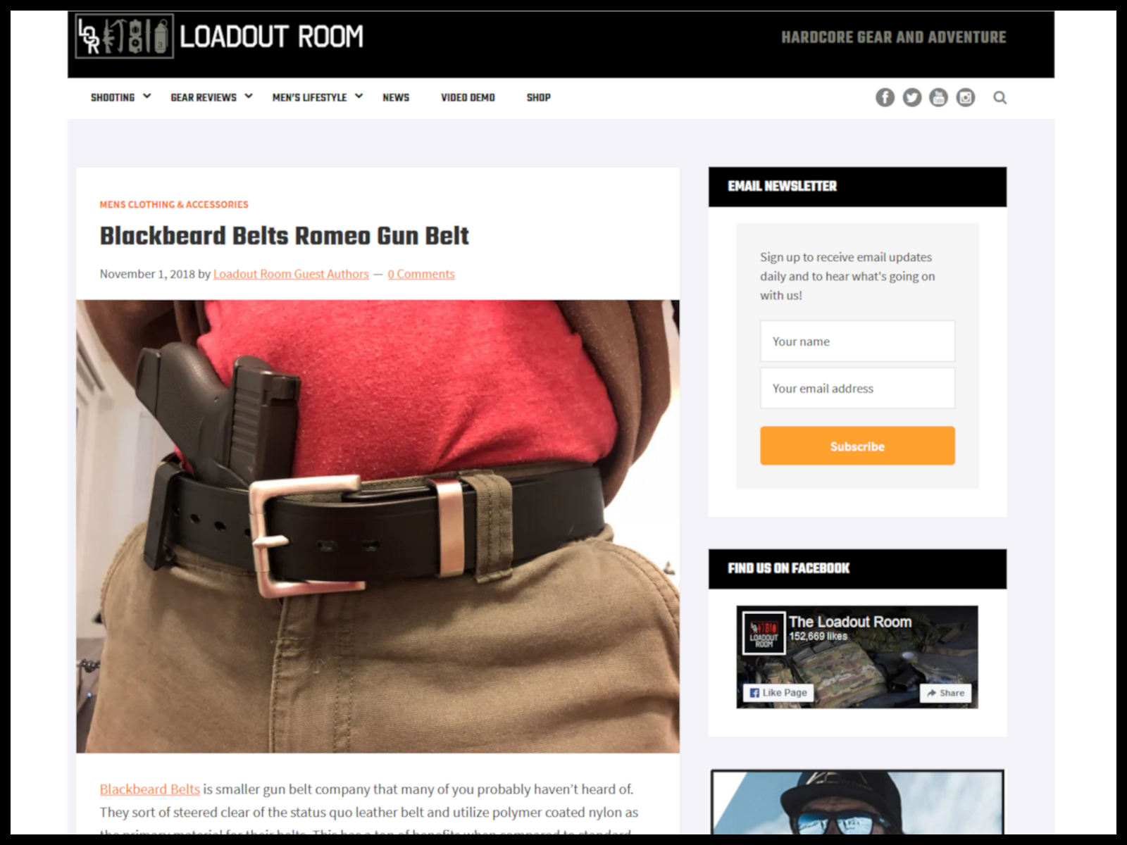 Blackbeard Belts Romeo Gun Belt