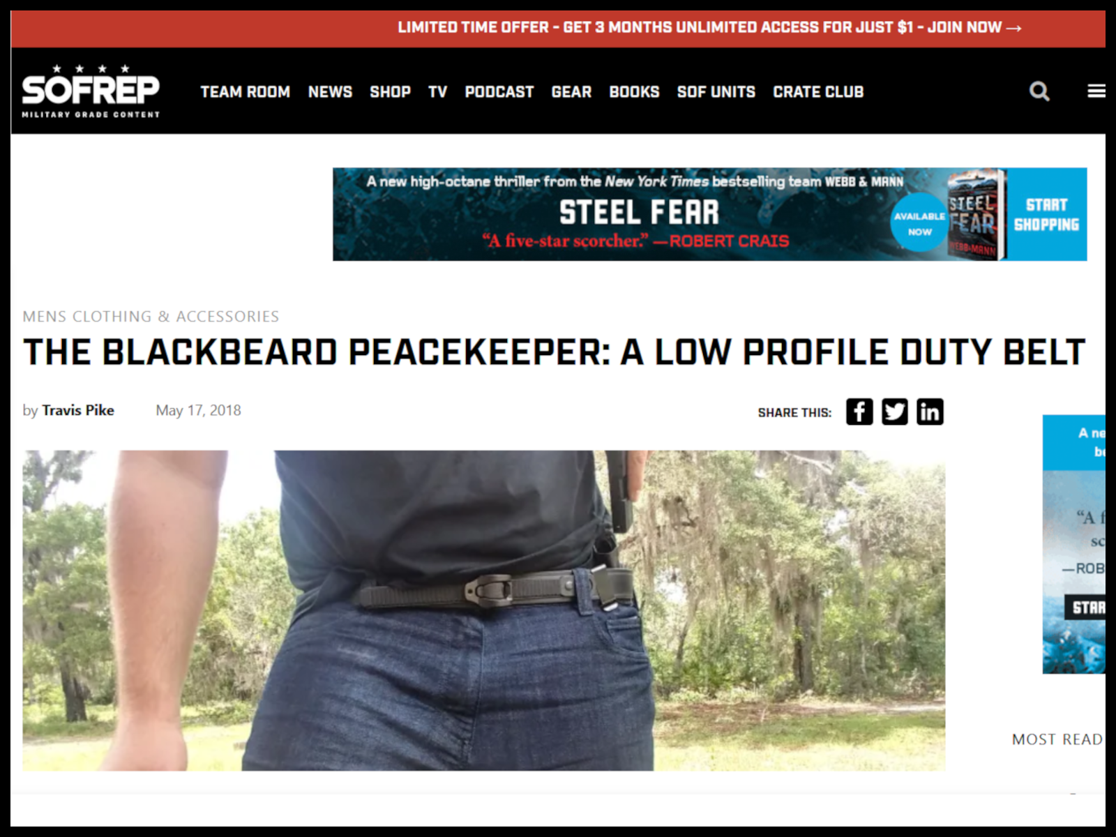 The Blackbeard Peacekeeper: A Low Profile Duty Belt