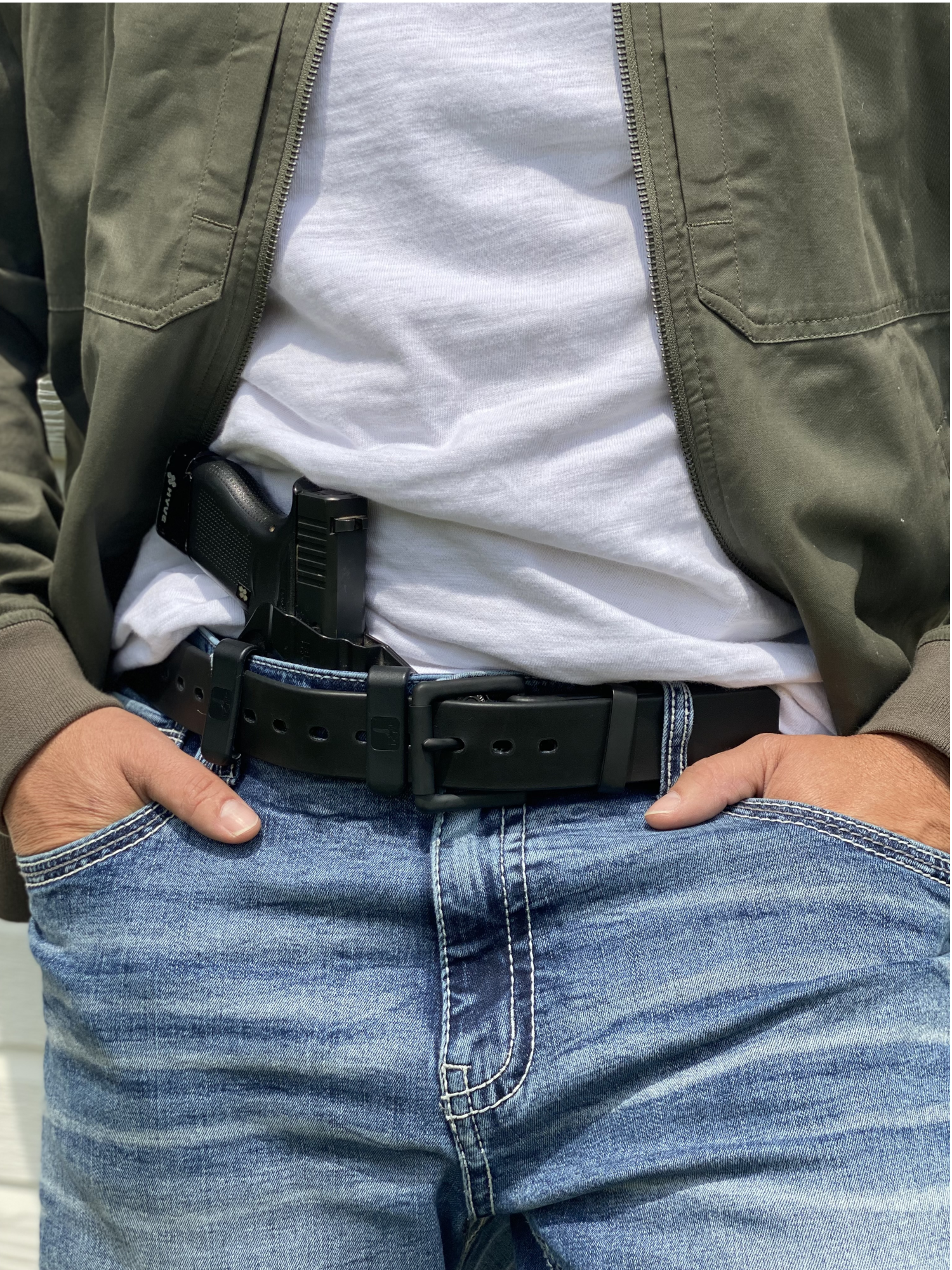 grey man gun belt - 0